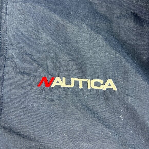 VTG Nautica Challenge Jacket Medium Blue Faded 1/4 Zip Pullover Windbreaker - Picture 4 of 16